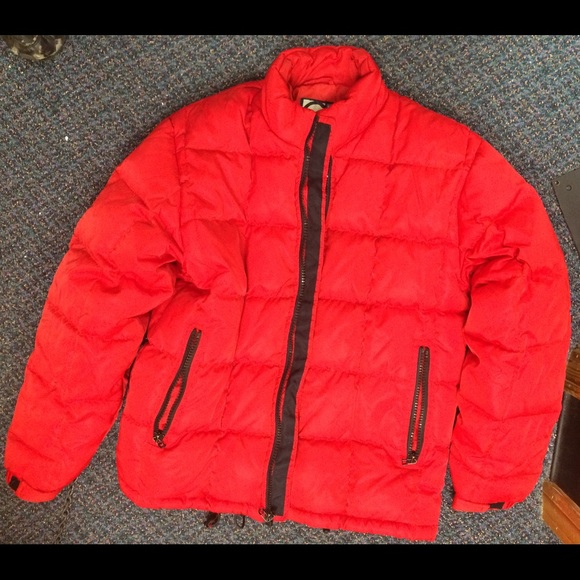 GAP | Jackets & Coats | Mens Gap Vtg Vintage Red Down Puffer Size Xs ...